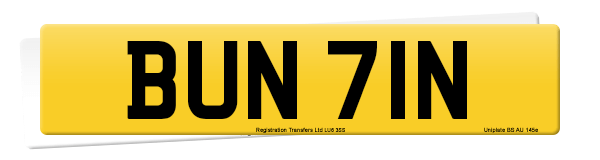 Registration number BUN 71N
